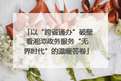 以“跨省通办”破壁 看湘潭政务服务“无界时代”的温暖答卷