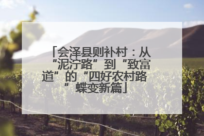 会泽县则补村：从“泥泞路”到“致富道”的“四好农村路”蝶变新篇