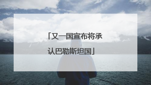 又一国宣布将承认巴勒斯坦国