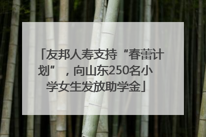 友邦人寿支持“春蕾计划”，向山东250名小学女生发放助学金