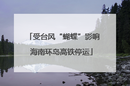 受台风“蝴蝶”影响 海南环岛高铁停运