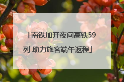南铁加开夜间高铁59列 助力旅客端午返程