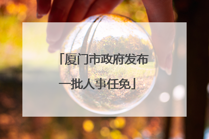 厦门市政府发布一批人事任免