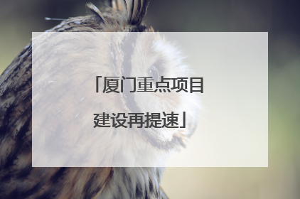 厦门重点项目建设再提速