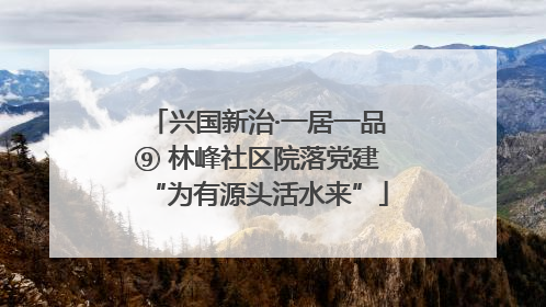 兴国新治·一居一品⑨ 林峰社区院落党建“为有源头活水来”