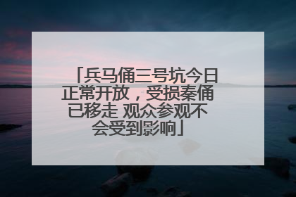 兵马俑三号坑今日正常开放，受损秦俑已移走 观众参观不会受到影响
