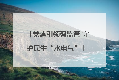 党建引领强监管 守护民生“水电气”