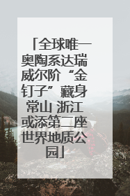 全球唯一奥陶系达瑞威尔阶“金钉子”藏身常山 浙江或添第二座世界地质公园