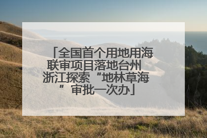 全国首个用地用海联审项目落地台州 浙江探索“地林草海”审批一次办