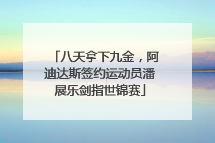 八天拿下九金，阿迪达斯签约运动员潘展乐剑指世锦赛