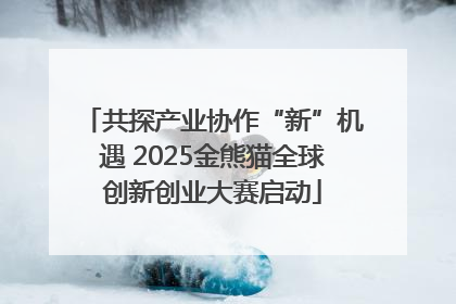 共探产业协作“新”机遇 2025金熊猫全球创新创业大赛启动