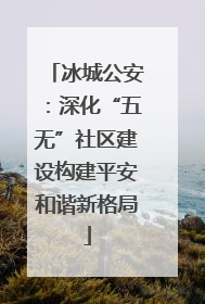 冰城公安：深化“五无”社区建设构建平安和谐新格局