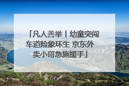 凡人善举丨幼童突闯车道险象环生 京东外卖小哥急施援手