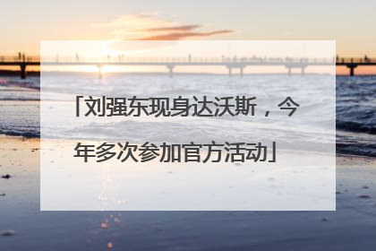 刘强东现身达沃斯，今年多次参加官方活动