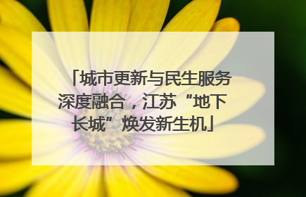 城市更新与民生服务深度融合，江苏“地下长城”焕发新生机