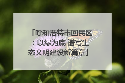 呼和浩特市回民区：以绿为底 谱写生态文明建设新篇章