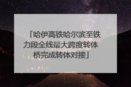哈伊高铁哈尔滨至铁力段全线最大跨度转体桥完成转体对接