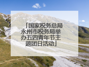 国家税务总局永州市税务局举办五四青年节主题团日活动