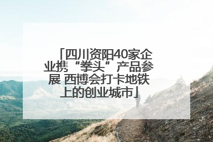 四川资阳40家企业携“拳头”产品参展 西博会打卡地铁上的创业城市