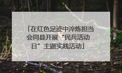 在红色足迹中淬炼担当 会同县开展“民兵活动日”主题实践活动