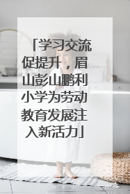 学习交流促提升，眉山彭山鹏利小学为劳动教育发展注入新活力