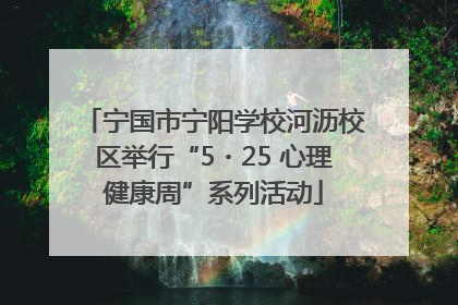 宁国市宁阳学校河沥校区举行“5・25 心理健康周”系列活动