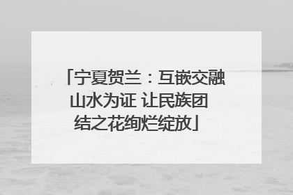 宁夏贺兰：互嵌交融 山水为证 让民族团结之花绚烂绽放