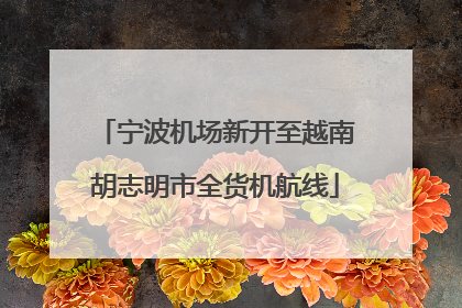 宁波机场新开至越南胡志明市全货机航线
