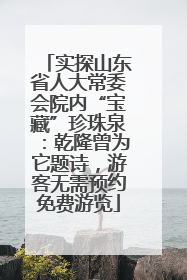 实探山东省人大常委会院内“宝藏”珍珠泉：乾隆曾为它题诗，游客无需预约免费游览