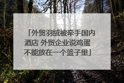 外贸羽绒被牵手国内酒店 外贸企业说鸡蛋不能放在一个篮子里