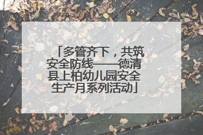 多管齐下，共筑安全防线——德清县上柏幼儿园安全生产月系列活动