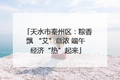 天水市秦州区：粽香飘 “艾”意浓 端午经济“热”起来