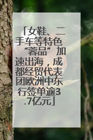 女鞋、二手车等特色“蓉品”加速出海，成都经贸代表团欧洲中东行签单逾3.7亿元