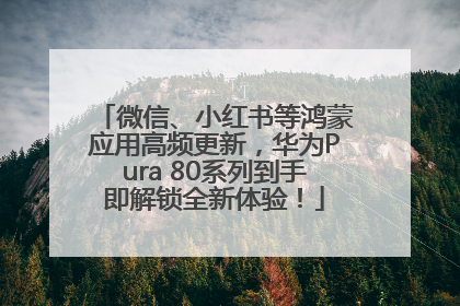 微信、小红书等鸿蒙应用高频更新，华为Pura 80系列到手即解锁全新体验！