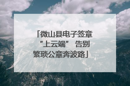 微山县电子签章“上云端” 告别繁琐公章奔波路