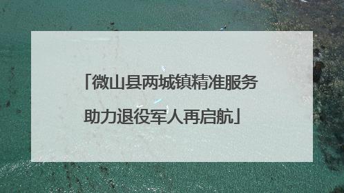 微山县两城镇精准服务助力退役军人再启航