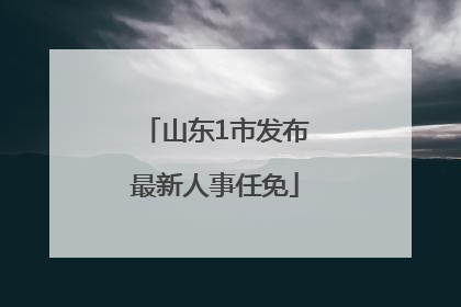 山东1市发布最新人事任免