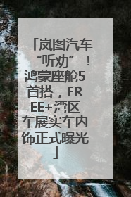 岚图汽车“听劝”！鸿蒙座舱5首搭，FREE+湾区车展实车内饰正式曝光