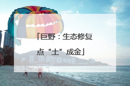 巨野：生态修复点“土”成金