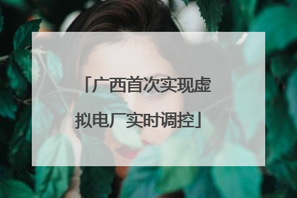 广西首次实现虚拟电厂实时调控
