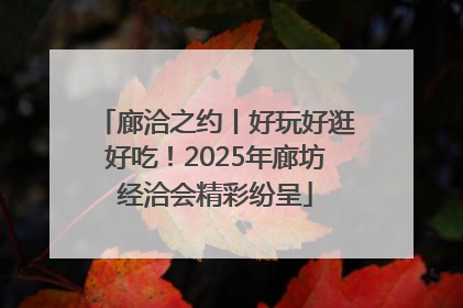 廊洽之约丨好玩好逛好吃！2025年廊坊经洽会精彩纷呈