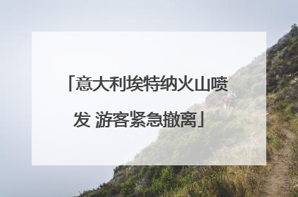 意大利埃特纳火山喷发 游客紧急撤离