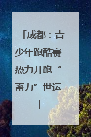 成都：青少年跑酷赛热力开跑“蓄力”世运