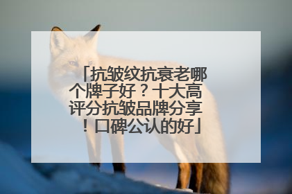 抗皱纹抗衰老哪个牌子好？十大高评分抗皱品牌分享！口碑公认的好
