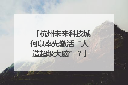 杭州未来科技城何以率先激活“人造超级大脑”？