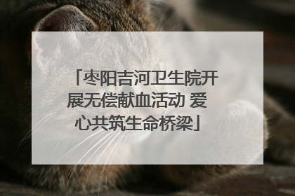 枣阳吉河卫生院开展无偿献血活动 爱心共筑生命桥梁