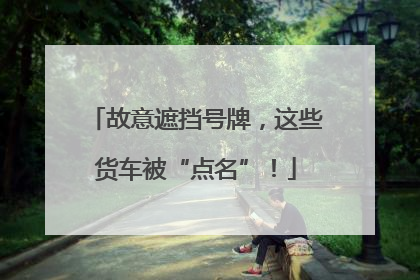 故意遮挡号牌，这些货车被“点名”！