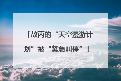 敖丙的“天空漫游计划”被“紧急叫停”