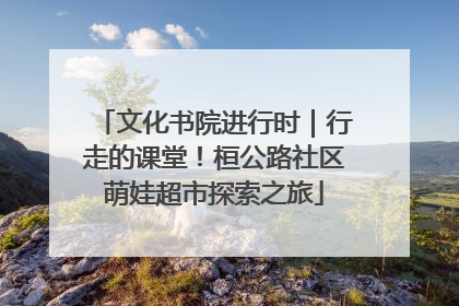 文化书院进行时｜行走的课堂！桓公路社区萌娃超市探索之旅