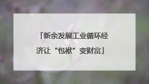 新余发展工业循环经济让“包袱”变财富